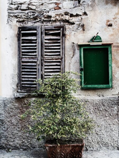 Fascade, green, window