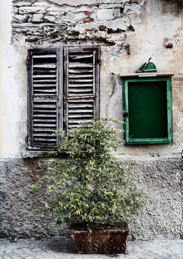 Fascade, green, window