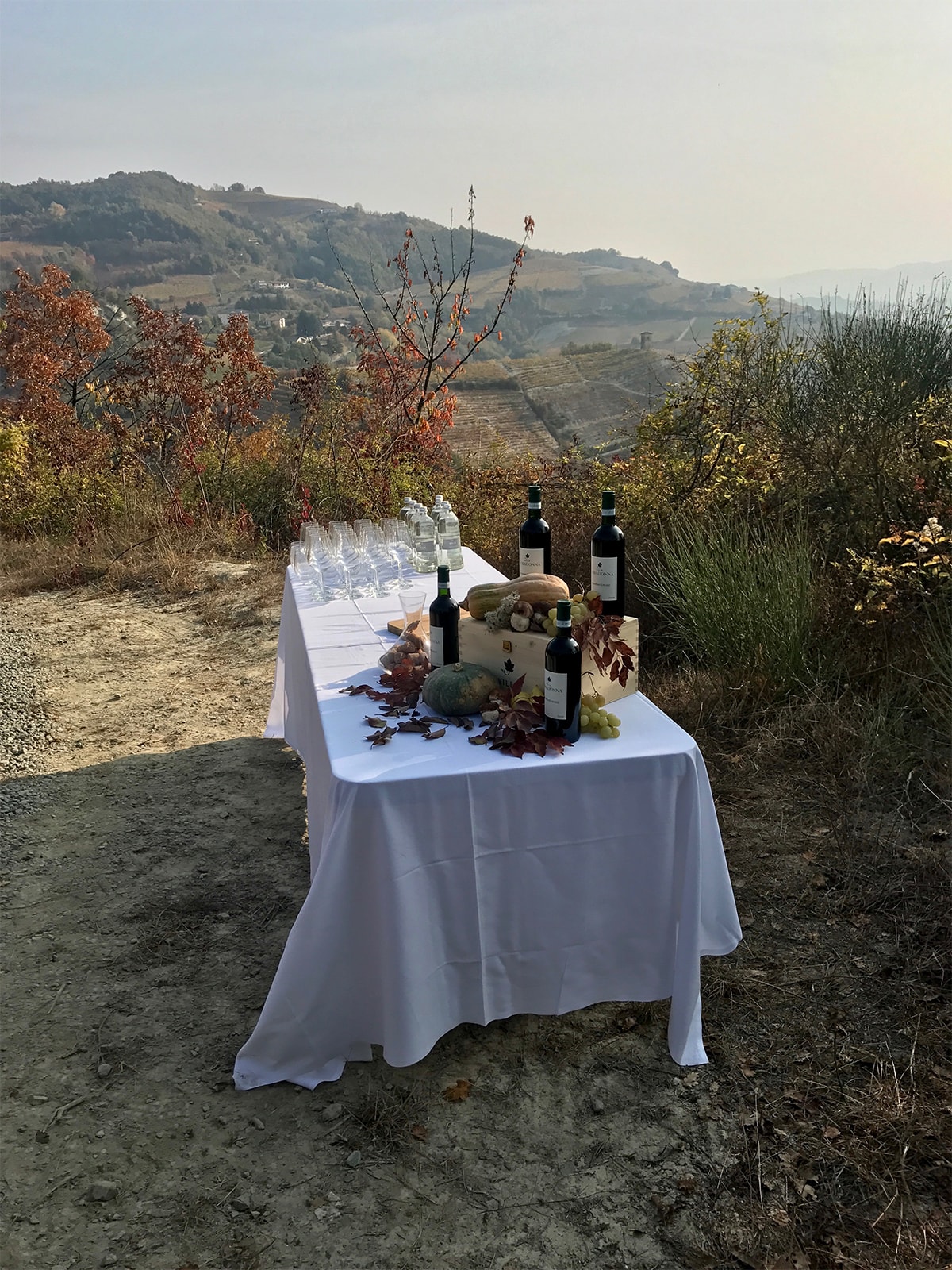 Set table on a hill