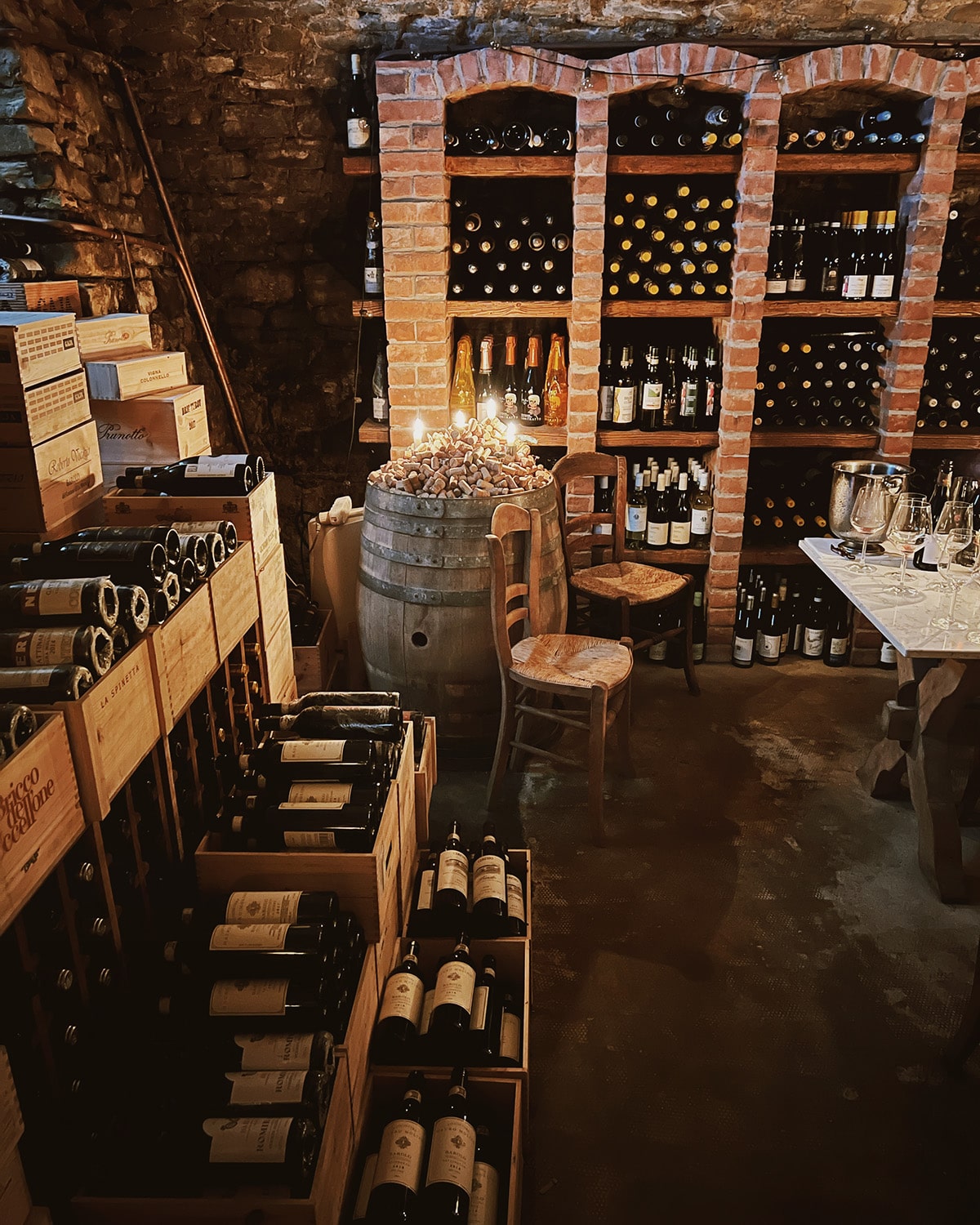 Villa La Madonnas Wine cellar